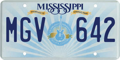 MS license plate MGV642