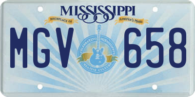 MS license plate MGV658