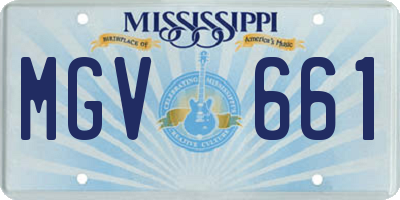 MS license plate MGV661