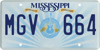 MS license plate MGV664