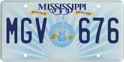 MS license plate MGV676