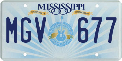 MS license plate MGV677