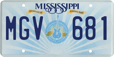 MS license plate MGV681