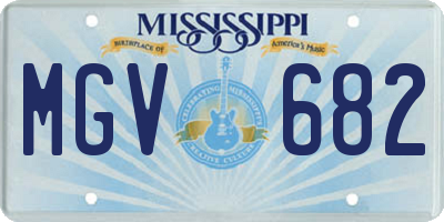 MS license plate MGV682