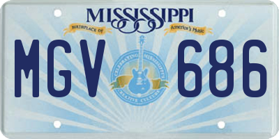 MS license plate MGV686