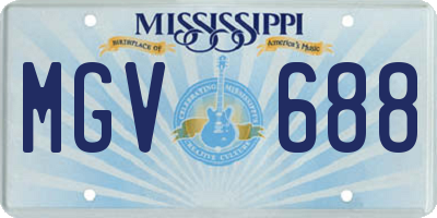 MS license plate MGV688