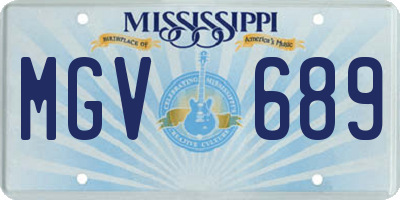 MS license plate MGV689
