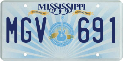 MS license plate MGV691