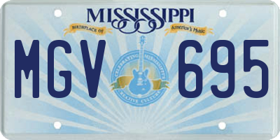 MS license plate MGV695