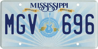 MS license plate MGV696