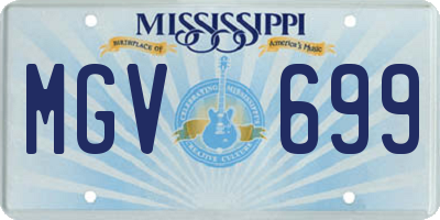 MS license plate MGV699