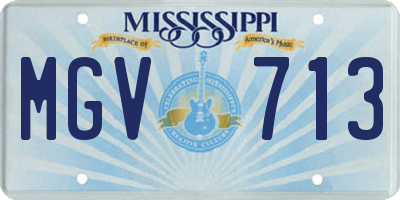MS license plate MGV713