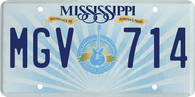 MS license plate MGV714