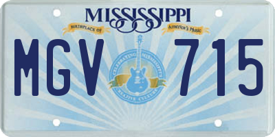 MS license plate MGV715
