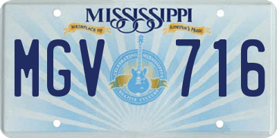 MS license plate MGV716