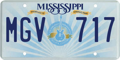 MS license plate MGV717