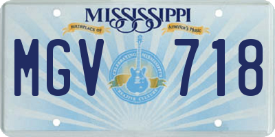 MS license plate MGV718