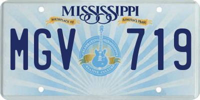 MS license plate MGV719