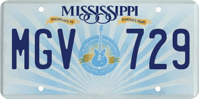 MS license plate MGV729
