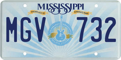 MS license plate MGV732