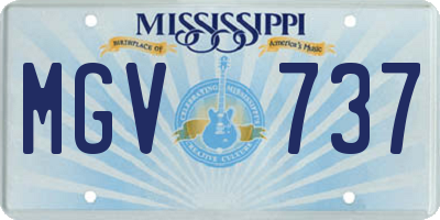 MS license plate MGV737