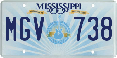 MS license plate MGV738