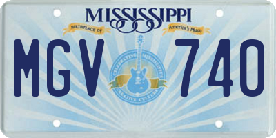 MS license plate MGV740