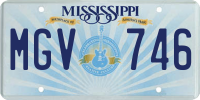 MS license plate MGV746