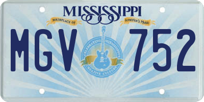 MS license plate MGV752