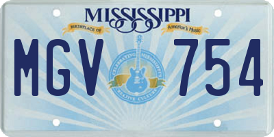 MS license plate MGV754