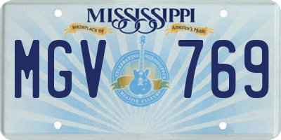 MS license plate MGV769