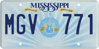 MS license plate MGV771