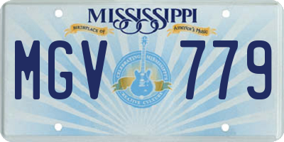 MS license plate MGV779