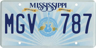 MS license plate MGV787