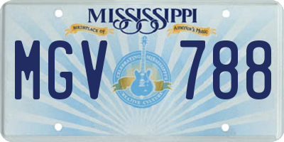 MS license plate MGV788