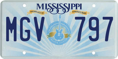 MS license plate MGV797