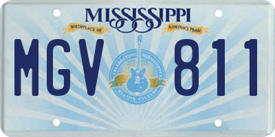 MS license plate MGV811