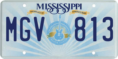 MS license plate MGV813