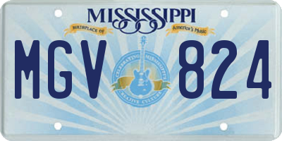 MS license plate MGV824