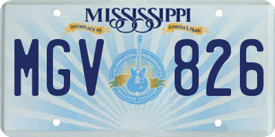 MS license plate MGV826