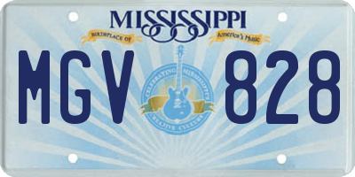 MS license plate MGV828