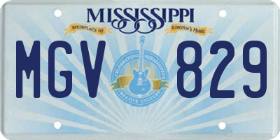 MS license plate MGV829