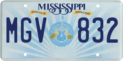 MS license plate MGV832