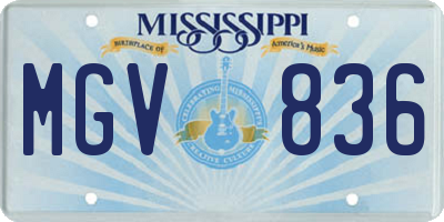 MS license plate MGV836
