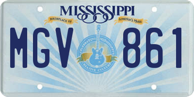 MS license plate MGV861