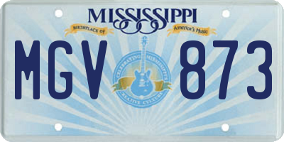 MS license plate MGV873