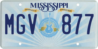 MS license plate MGV877
