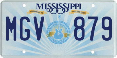 MS license plate MGV879
