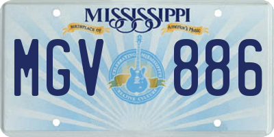 MS license plate MGV886