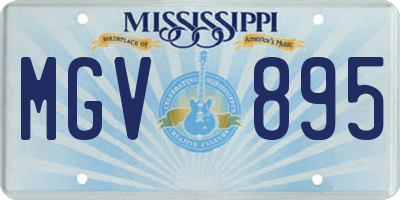 MS license plate MGV895